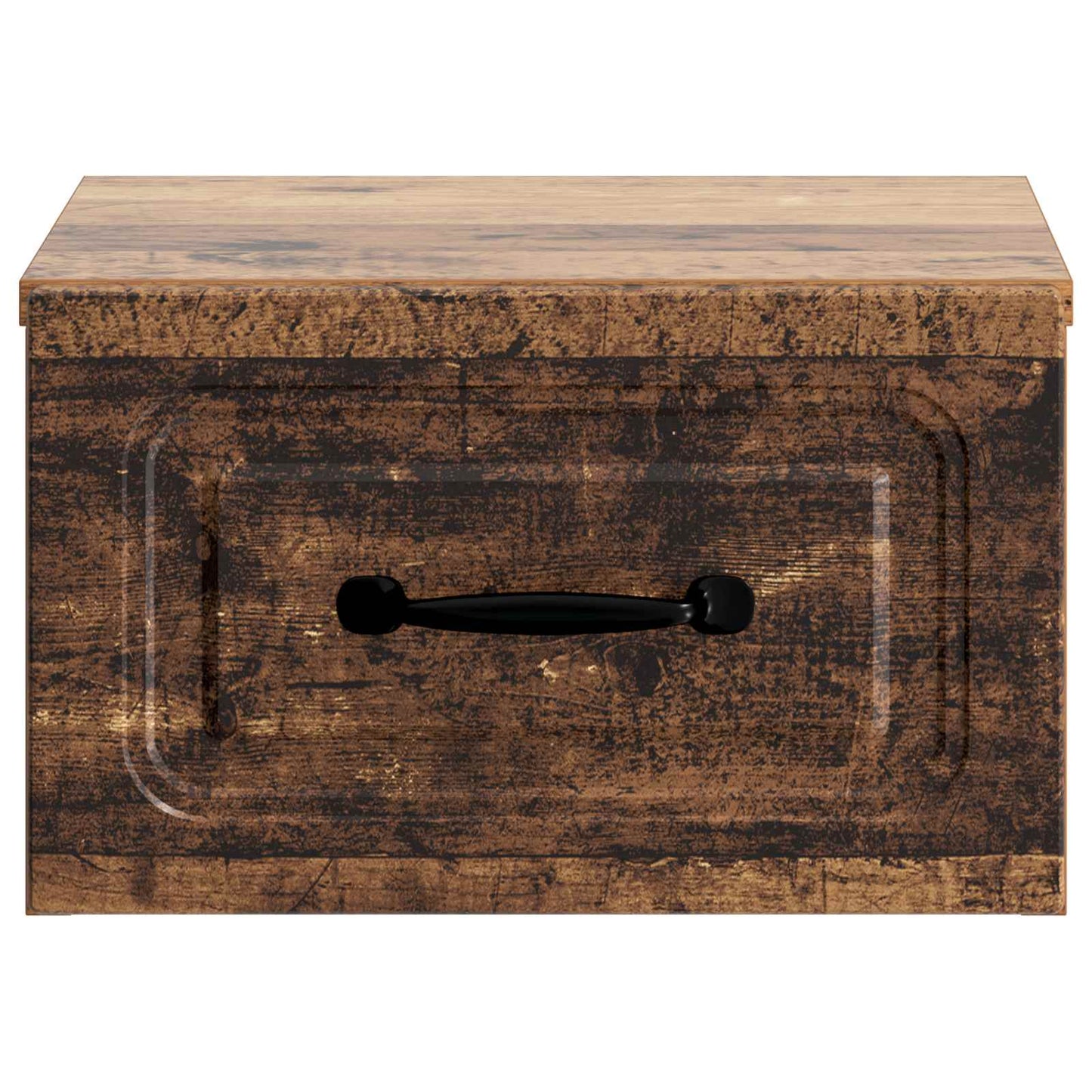 Væghængt Natbord med skuffe 2 pcs Gammelt træ 34,5 x 33 x 20 cm