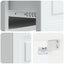 Væghængt Natbord 2 pcs Hvid 49 x 34,5 x 20 cm Konstrueret træ