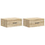 Væghængt Natbord med skuffe 2 pcs Sonoma-eg 49 x 34,5 x 20 cm