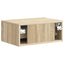 Væghængt Natbord med skuffe 2 pcs Sonoma-eg 49 x 34,5 x 20 cm