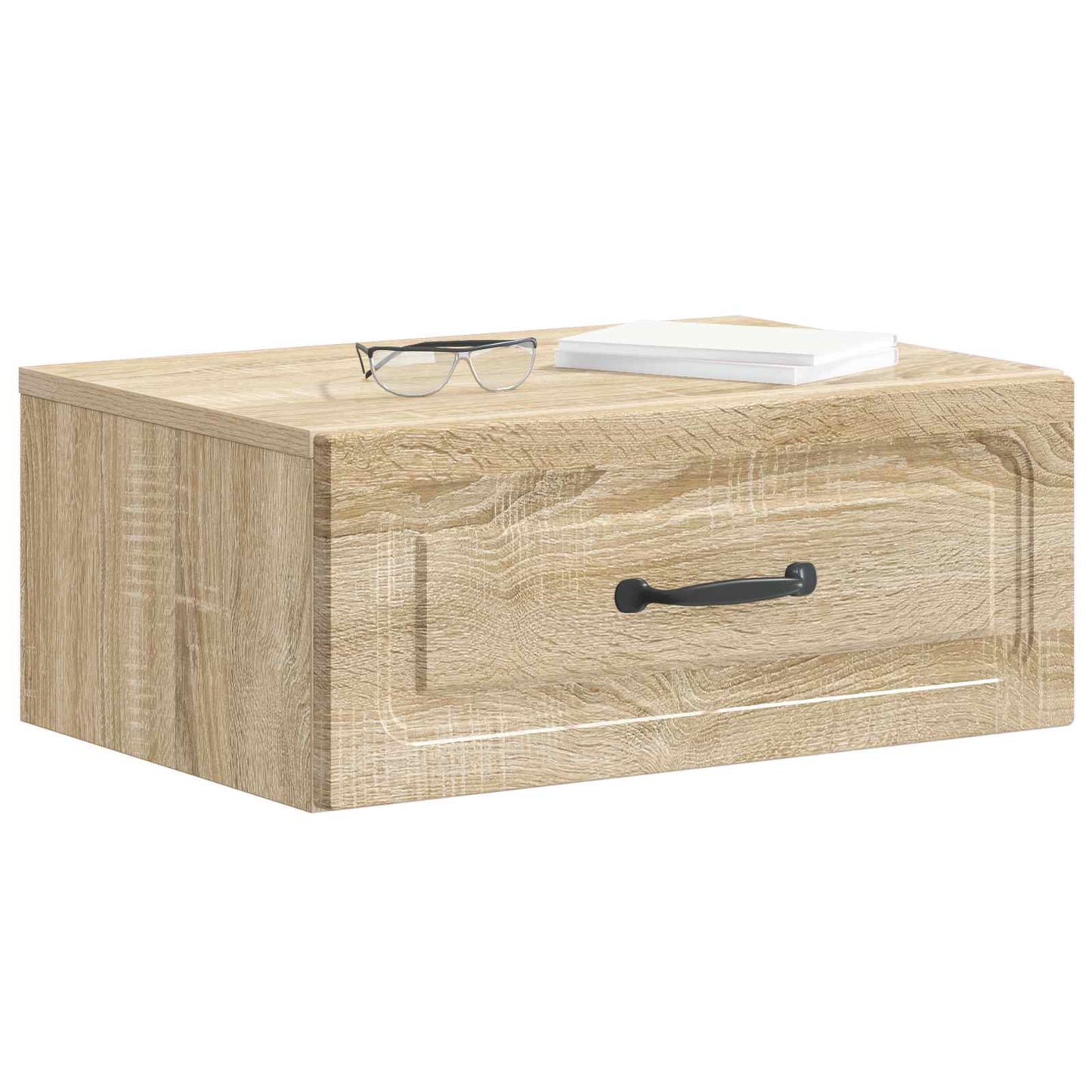 Væghængt Natbord med skuffe 2 pcs Sonoma-eg 49 x 34,5 x 20 cm