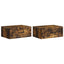 Væghængt Natbord med skuffe 2 pcs Røget eg 49 x 34,5 x 20 cm