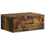 Væghængt Natbord med skuffe 2 pcs Røget eg 49 x 34,5 x 20 cm