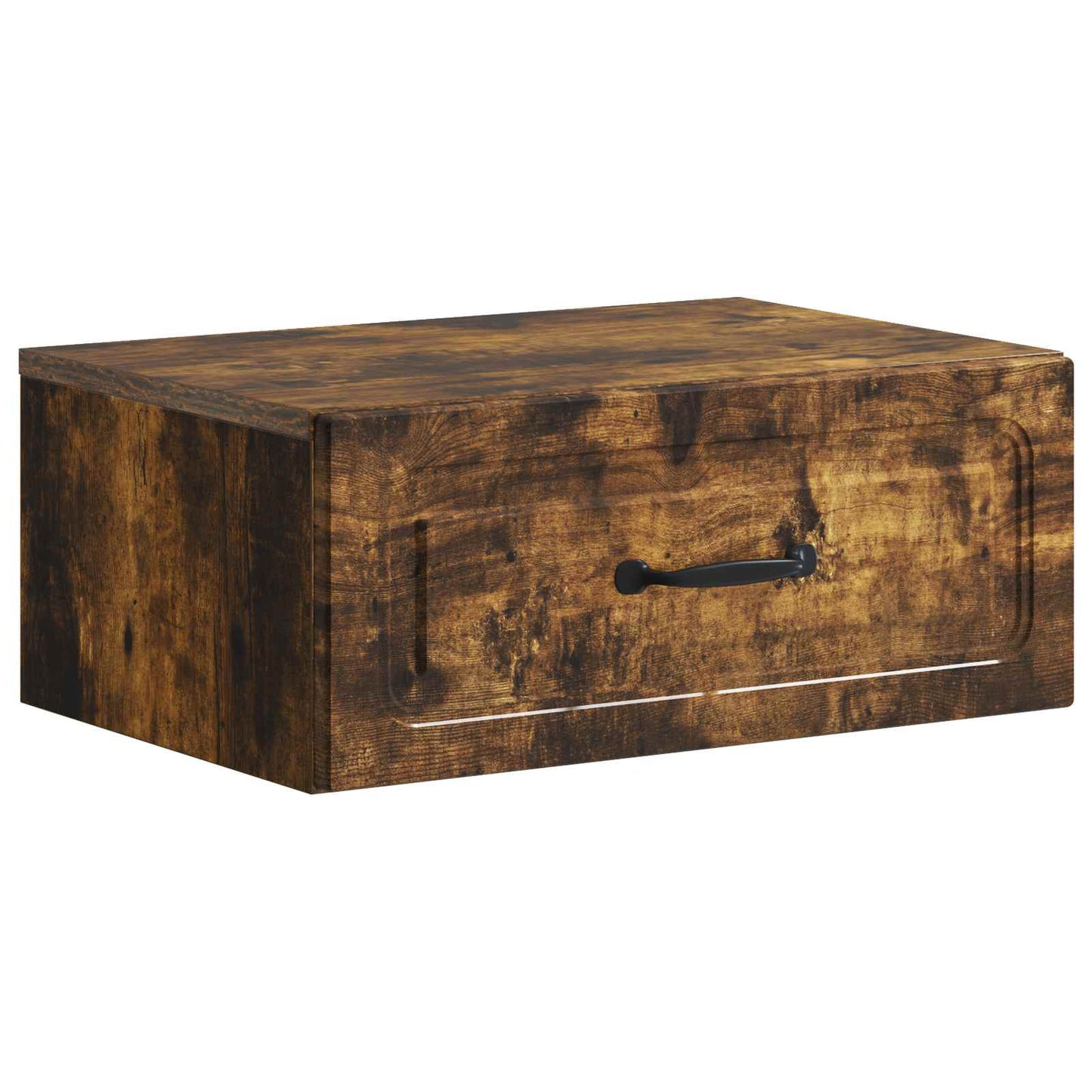 Væghængt Natbord med skuffe 2 pcs Røget eg 49 x 34,5 x 20 cm