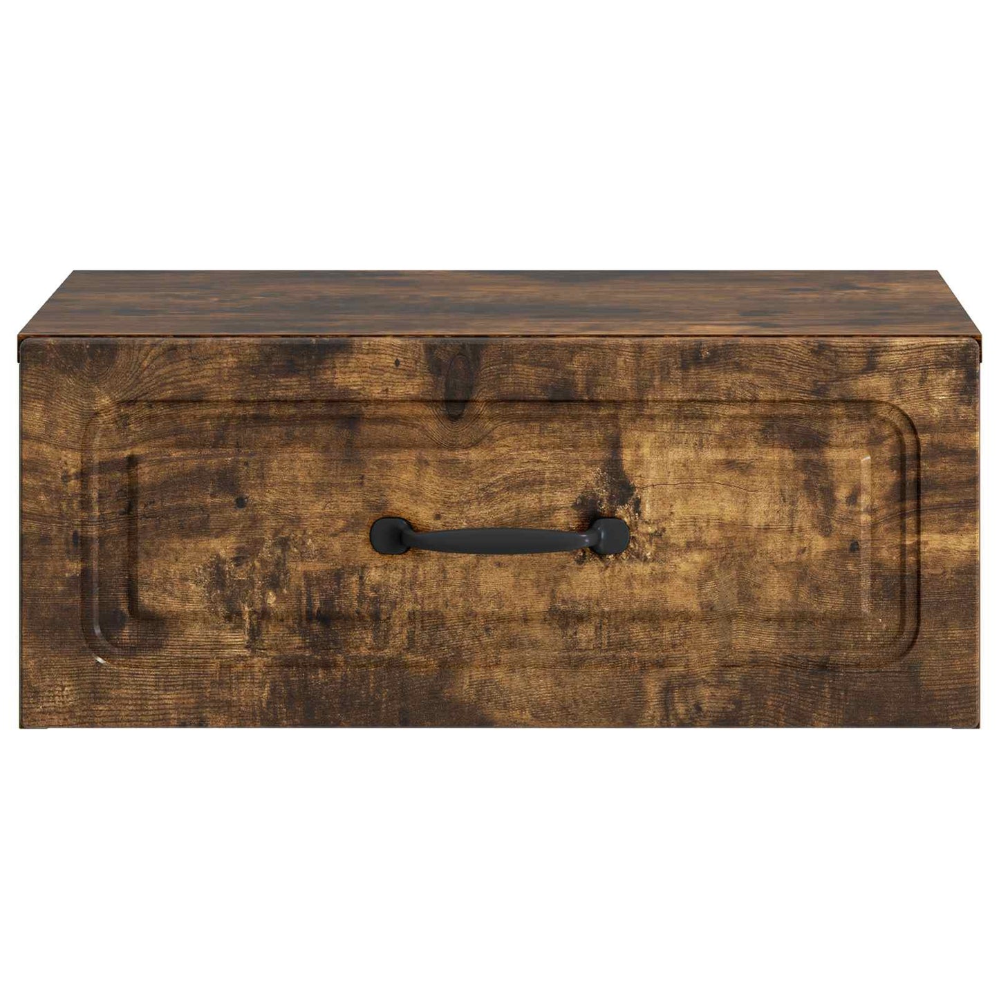 Væghængt Natbord med skuffe 2 pcs Røget eg 49 x 34,5 x 20 cm
