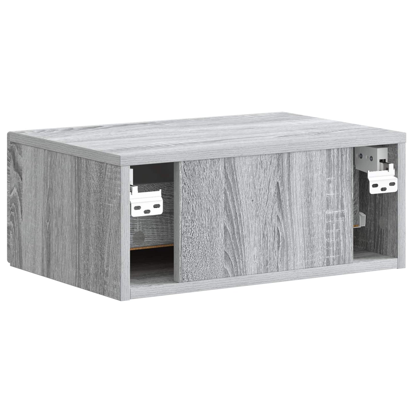 Væghængt Natbord 2 pcs Grå sonoma-eg 49 x 34,5 x 20 cm