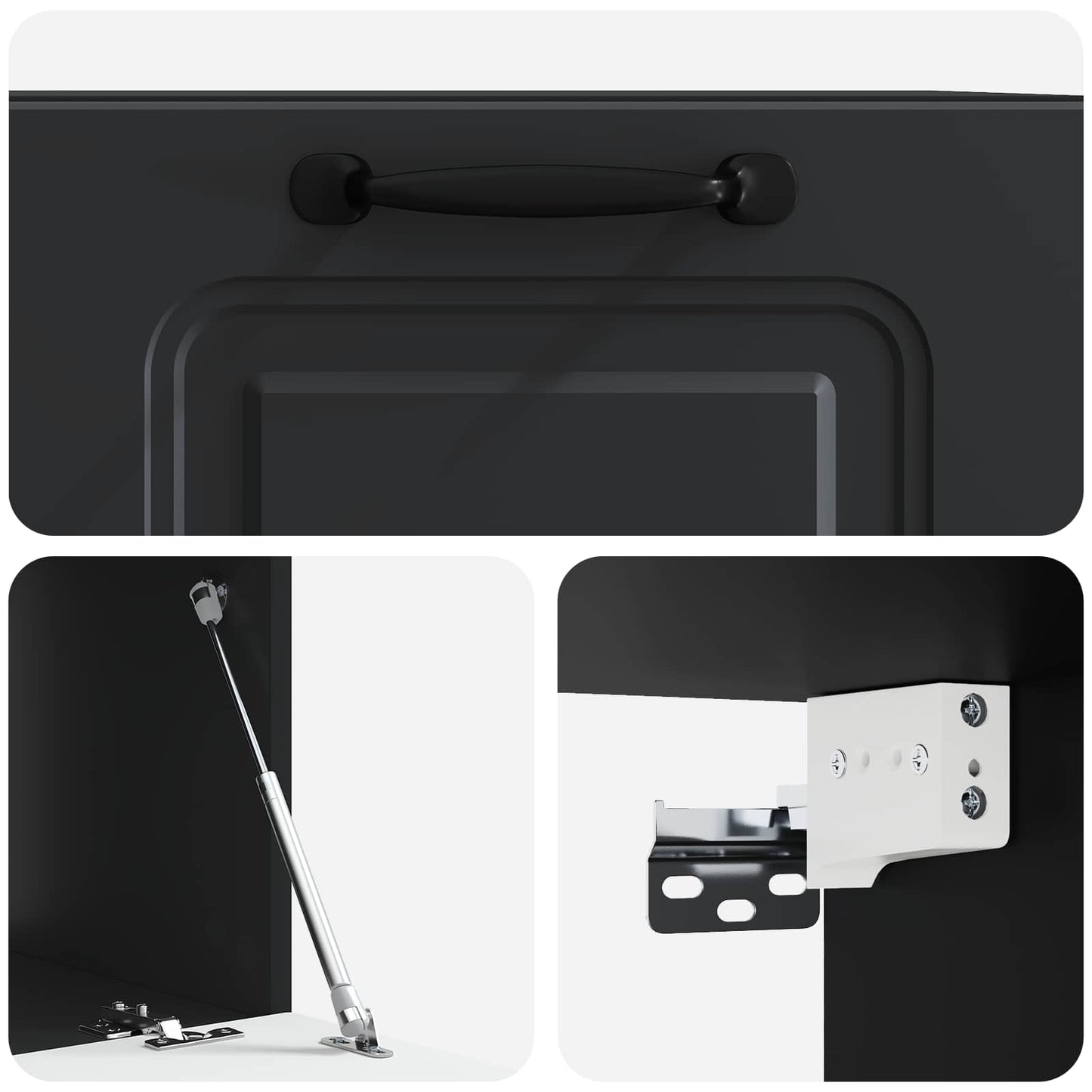 Væghængt TV-skab Sort 59,5 x 41 x 30 cm Konstrueret træ