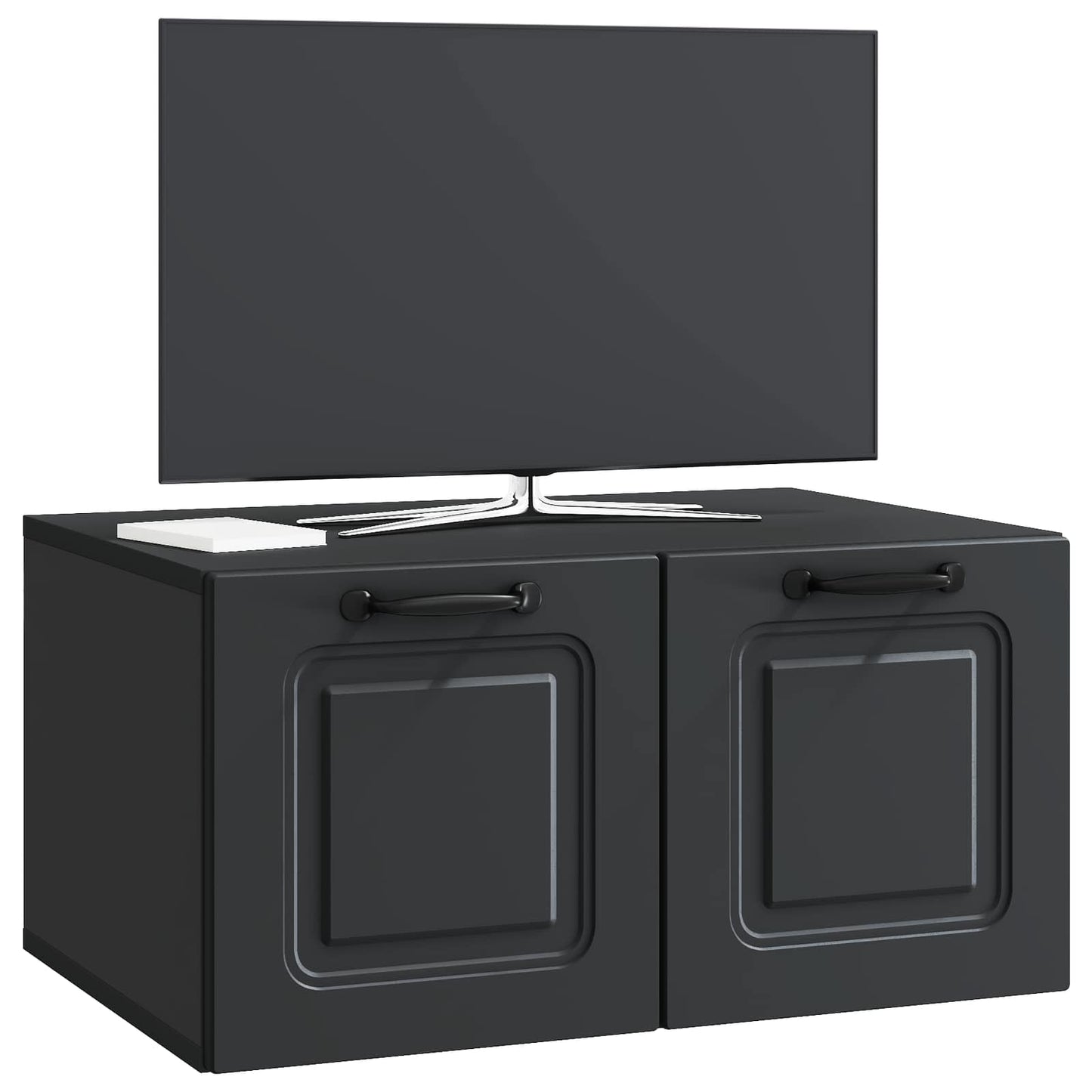 Væghængt TV-skab Sort 59,5 x 41 x 30 cm Konstrueret træ