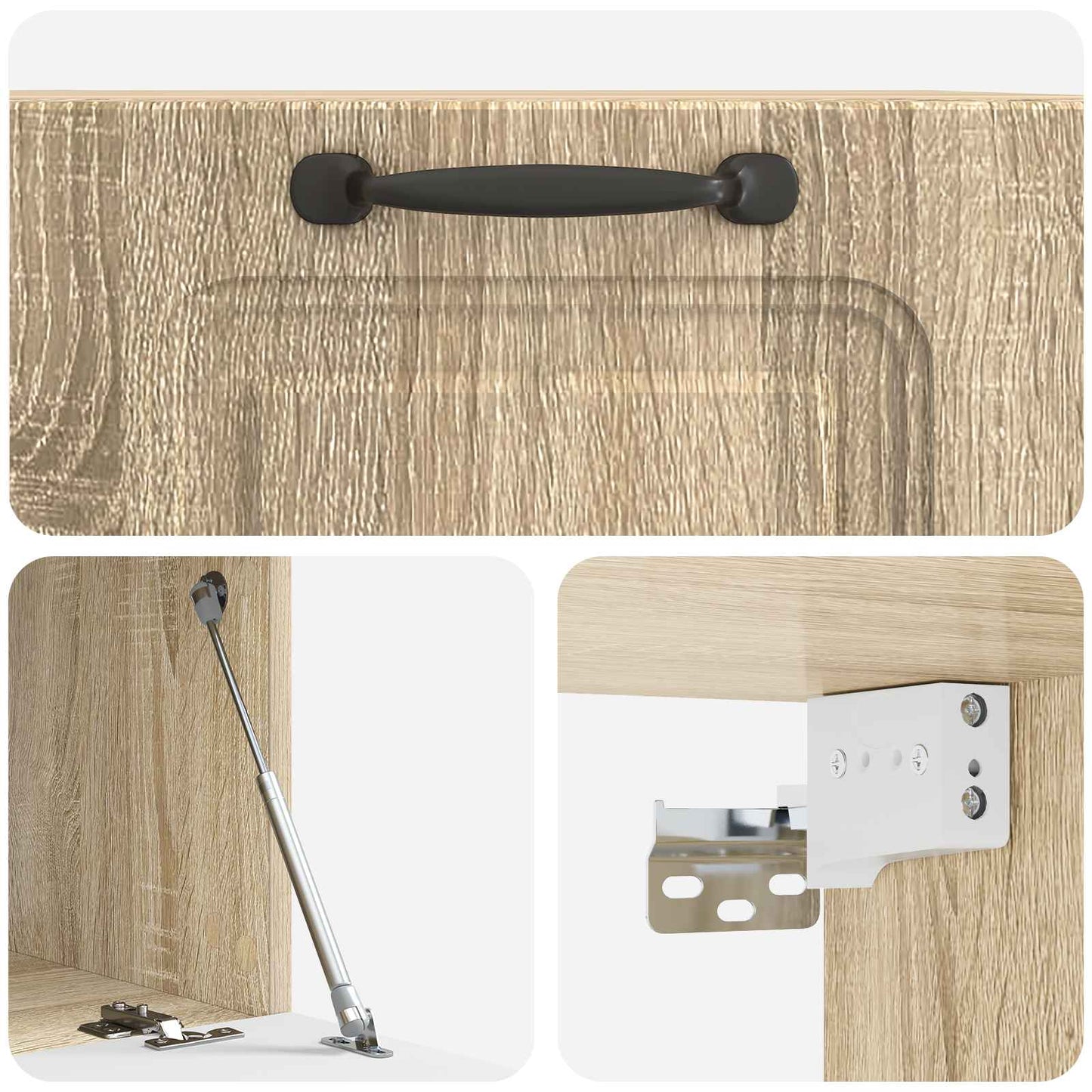 Væghængt TV-skab Sonoma-eg 59,5 x 41 x 30 cm Konstrueret træ