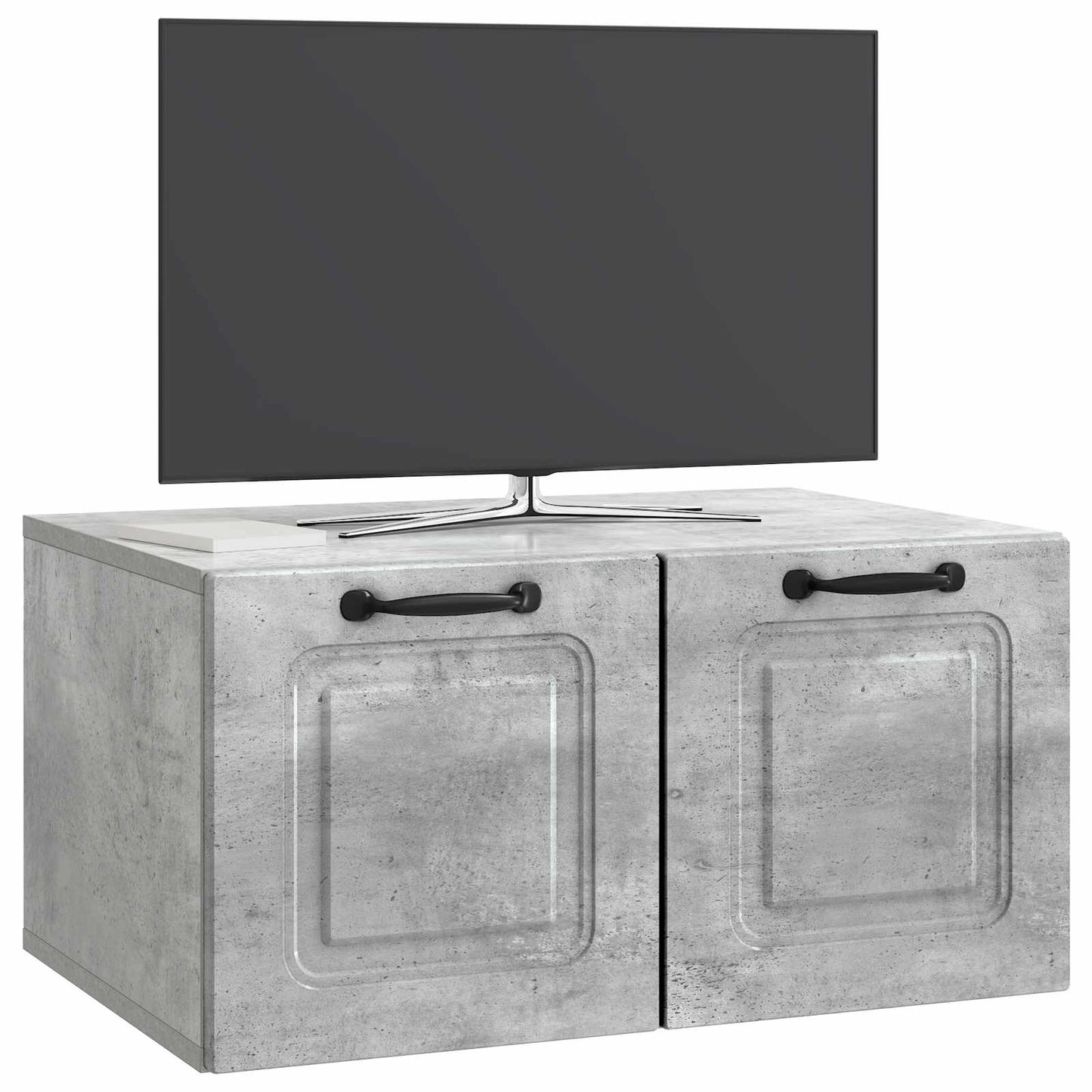 Væghængt TV-skab Betongrå 59,5 x 41 x 30 cm Konstrueret træ