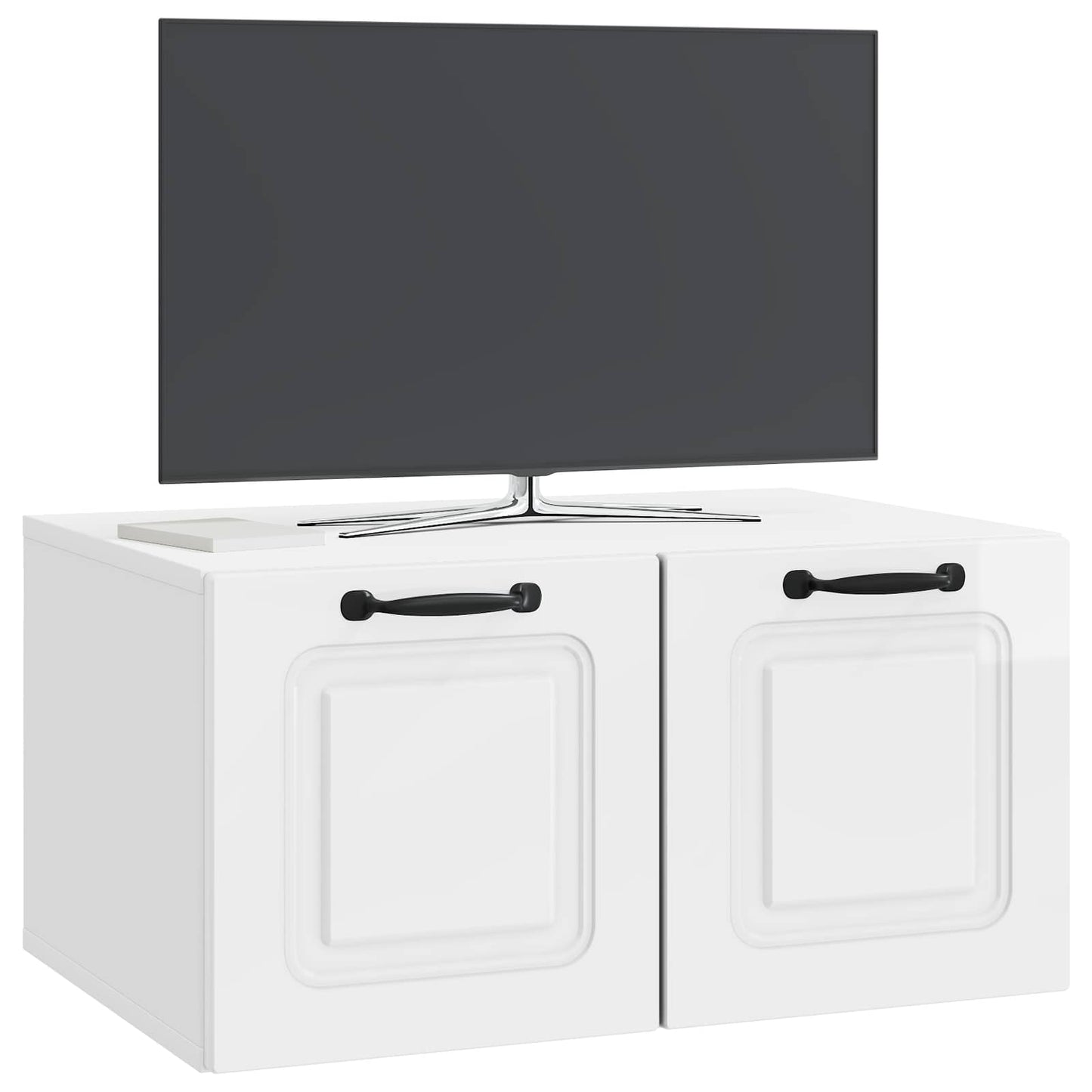 Væghængt TV-skab Vægmonteret Hvid højglans 59,5 x 41 x 30 cm
