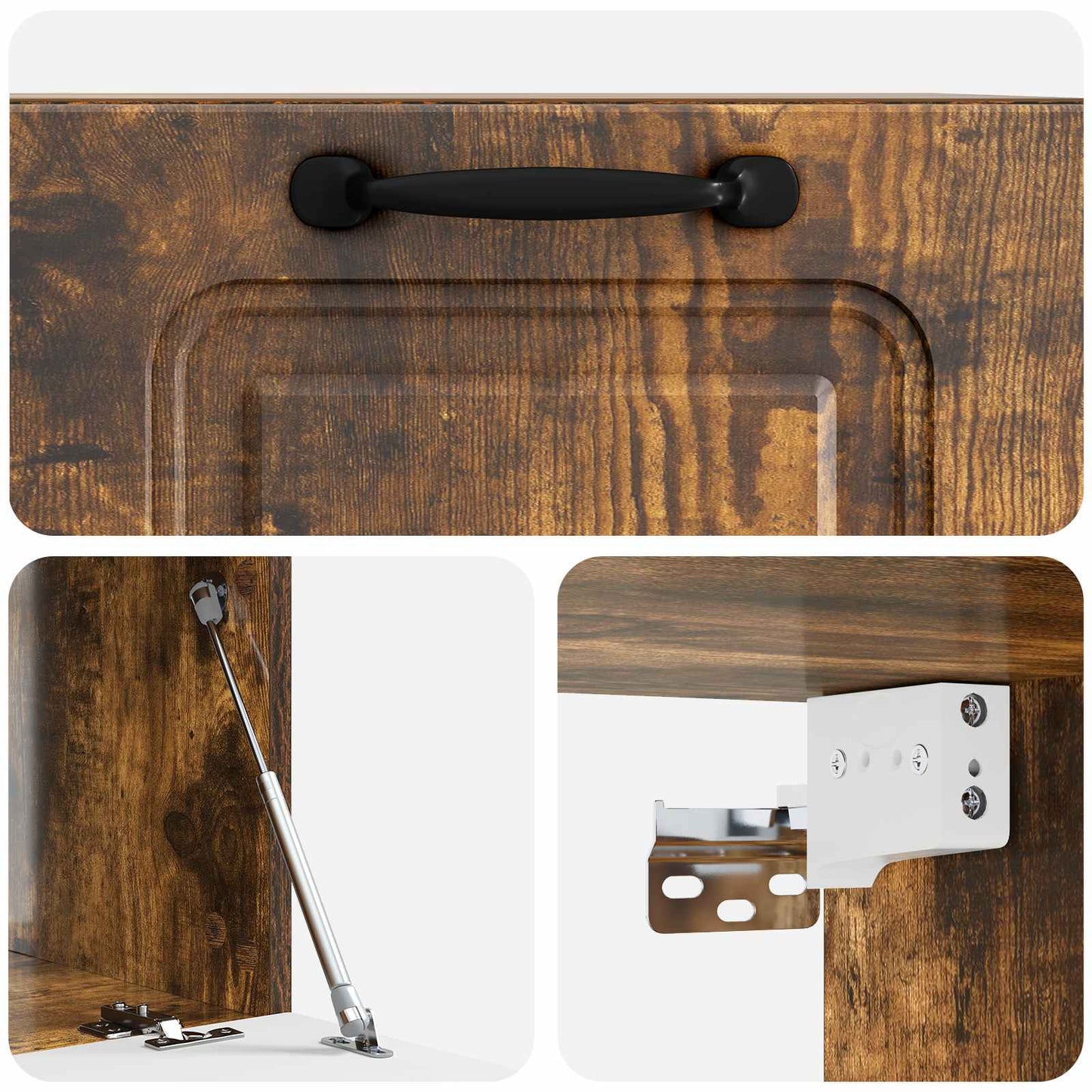 Væghængt TV-skab Røget eg 59,5 x 41 x 30 cm Konstrueret træ