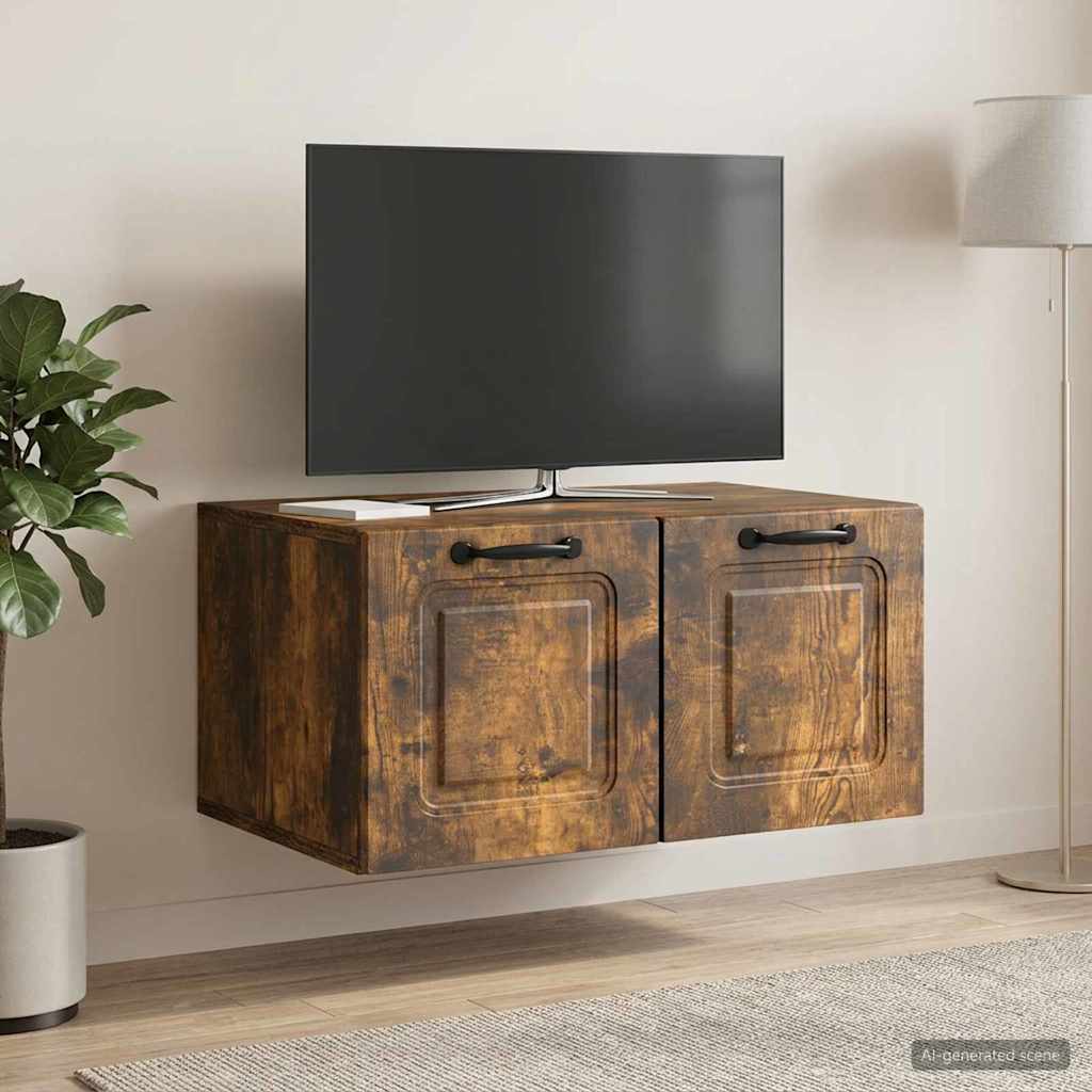 Væghængt TV-skab Røget eg 59,5 x 41 x 30 cm Konstrueret træ