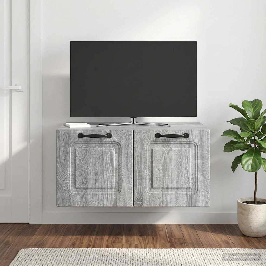 Væghængt TV-skab Vægmonteret Grå sonoma-eg 59,5 x 41 x 30 cm