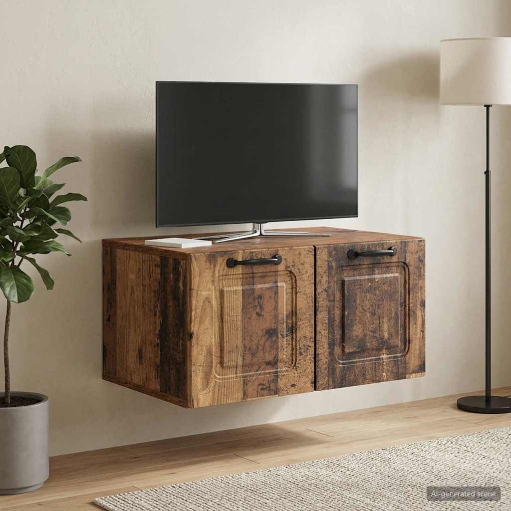 Væghængt TV-skab Gammelt træ 59,5 x 41 x 30 cm Konstrueret træ