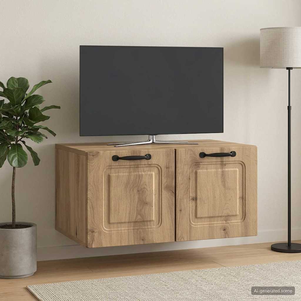 Væghængt TV-skab 59,5 x 41 x 30 cm Artisan-eg Konstrueret træ