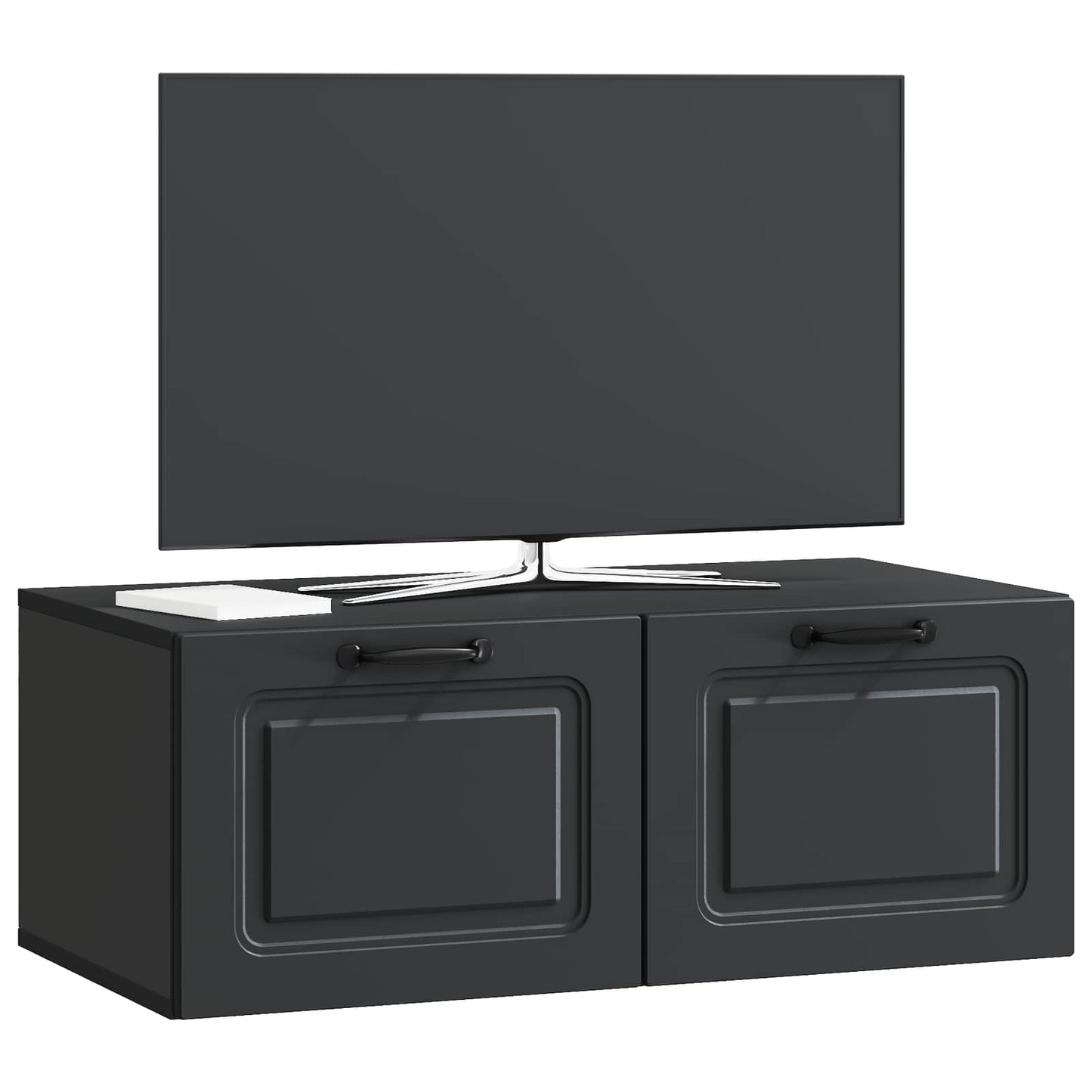 Væghængt TV-skab Sort 78,5 x 41 x 30 cm Konstrueret træ