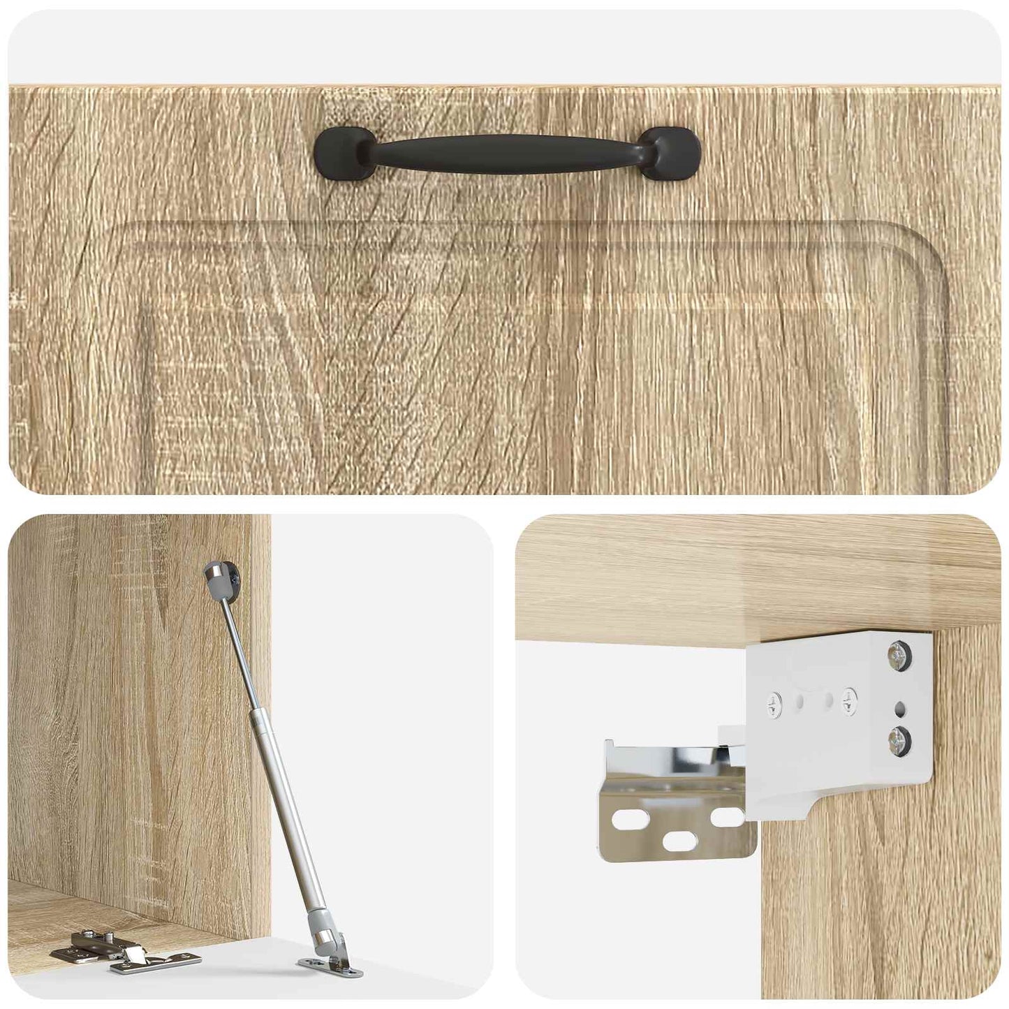 Væghængt TV-skab Sonoma-eg 78,5 x 41 x 30 cm Konstrueret træ