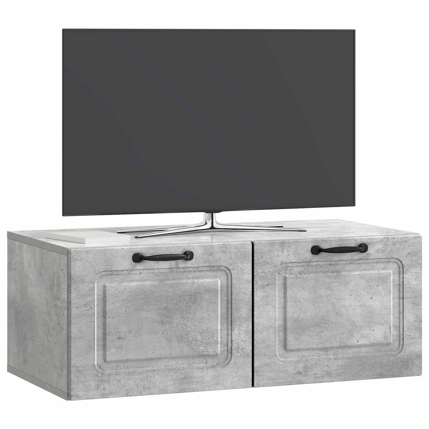 Væghængt TV-skab Betongrå 78,5 x 41 x 30 cm Konstrueret træ