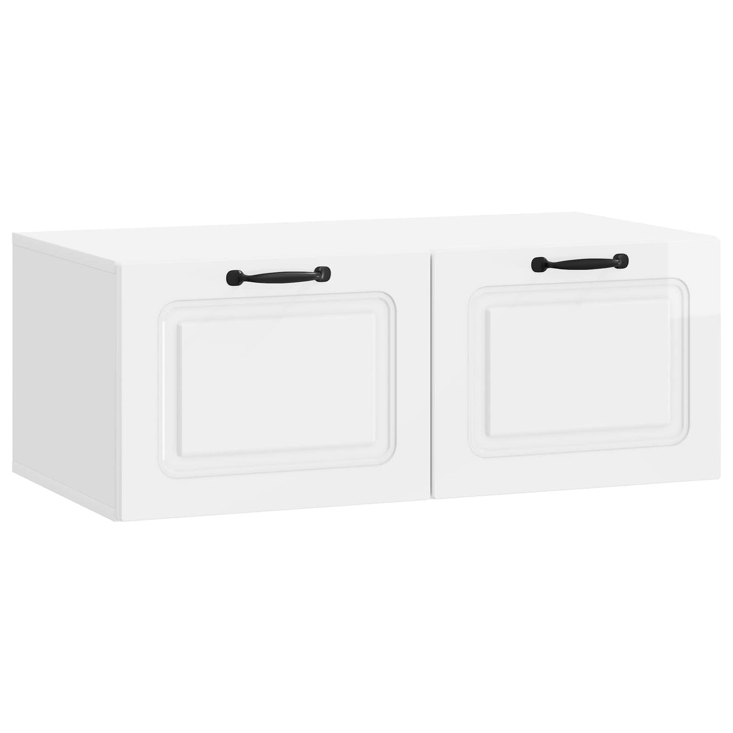 Væghængt TV-skab Vægmonteret Hvid højglans 78,5 x 41 x 30 cm