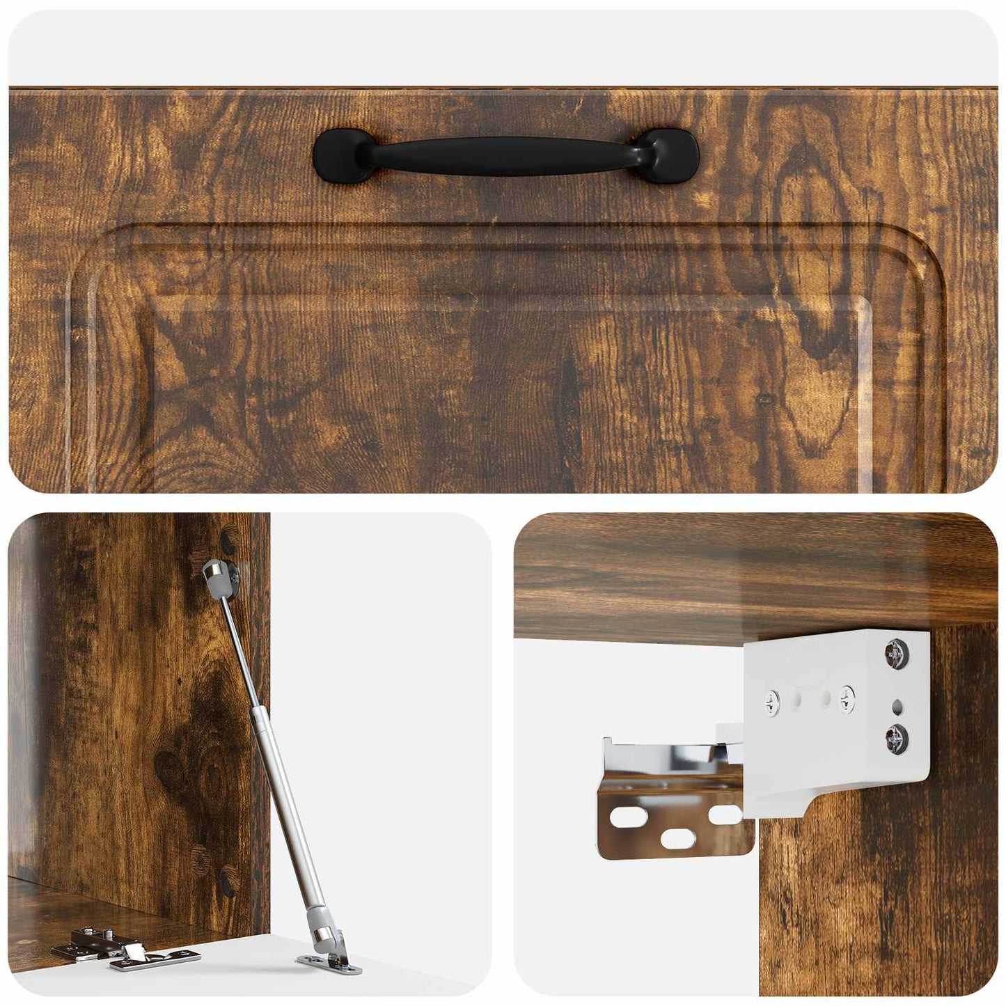 Væghængt TV-skab Røget eg 78,5 x 41 x 30 cm Konstrueret træ