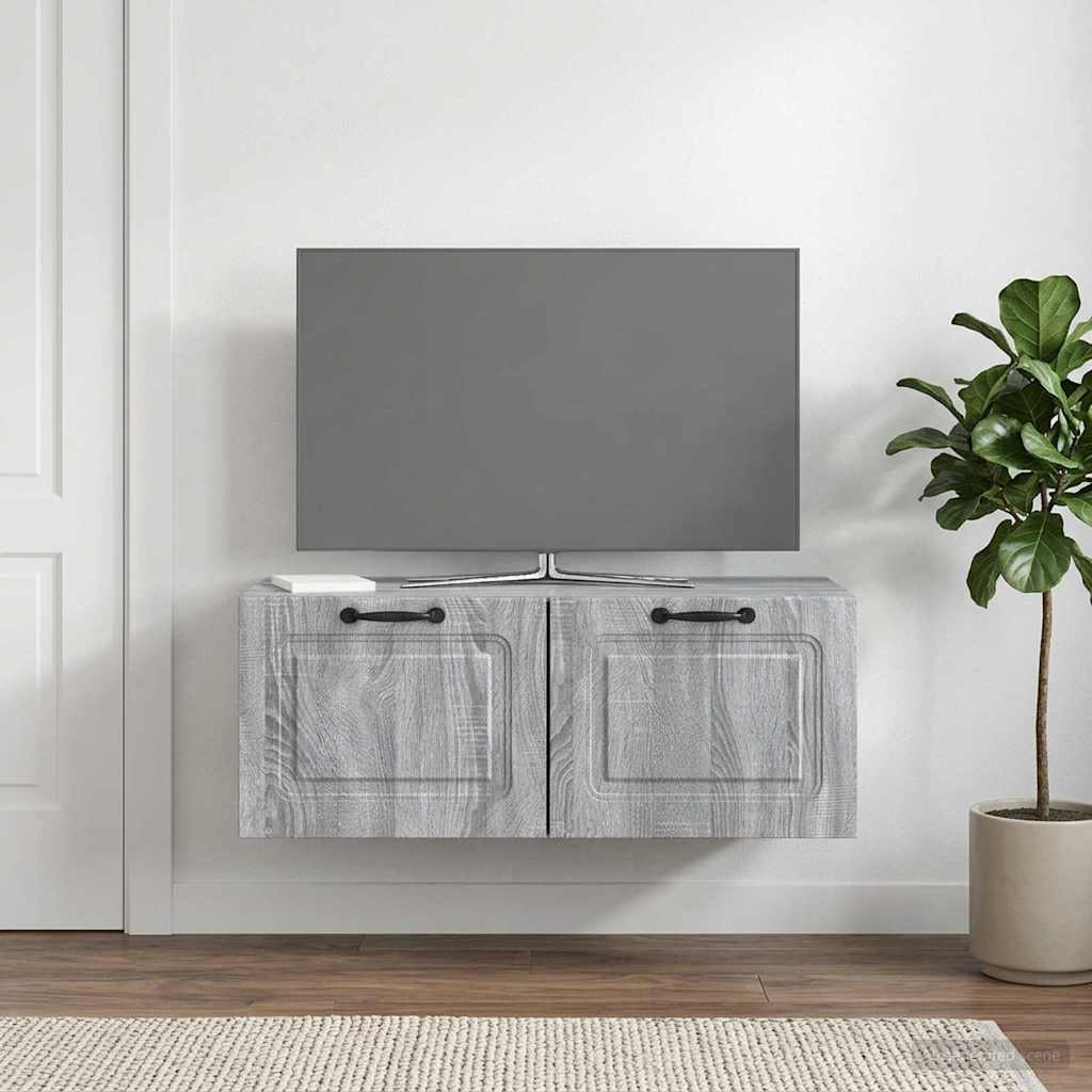 Væghængt TV-skab Vægmonteret Grå sonoma-eg 78,5 x 41 x 30 cm
