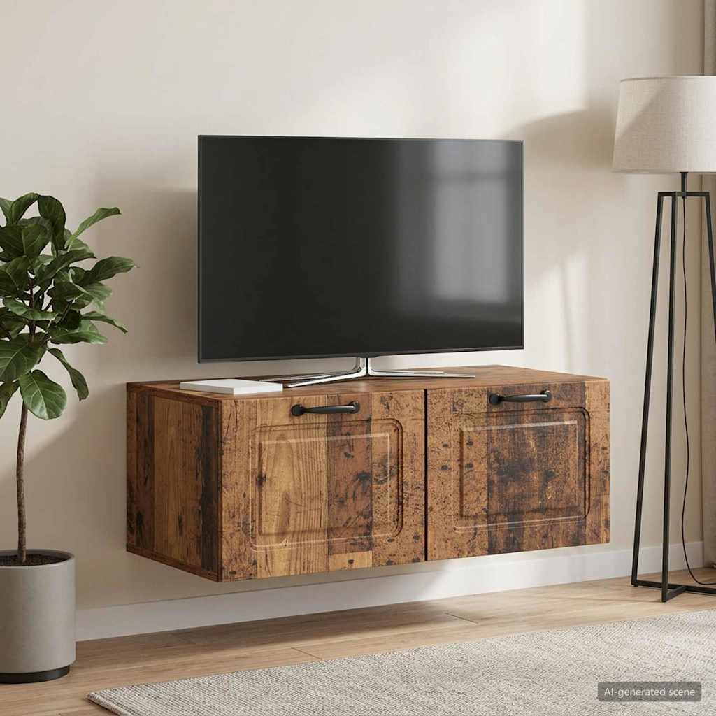 Væghængt TV-skab Gammelt træ 78,5 x 41 x 30 cm Konstrueret træ