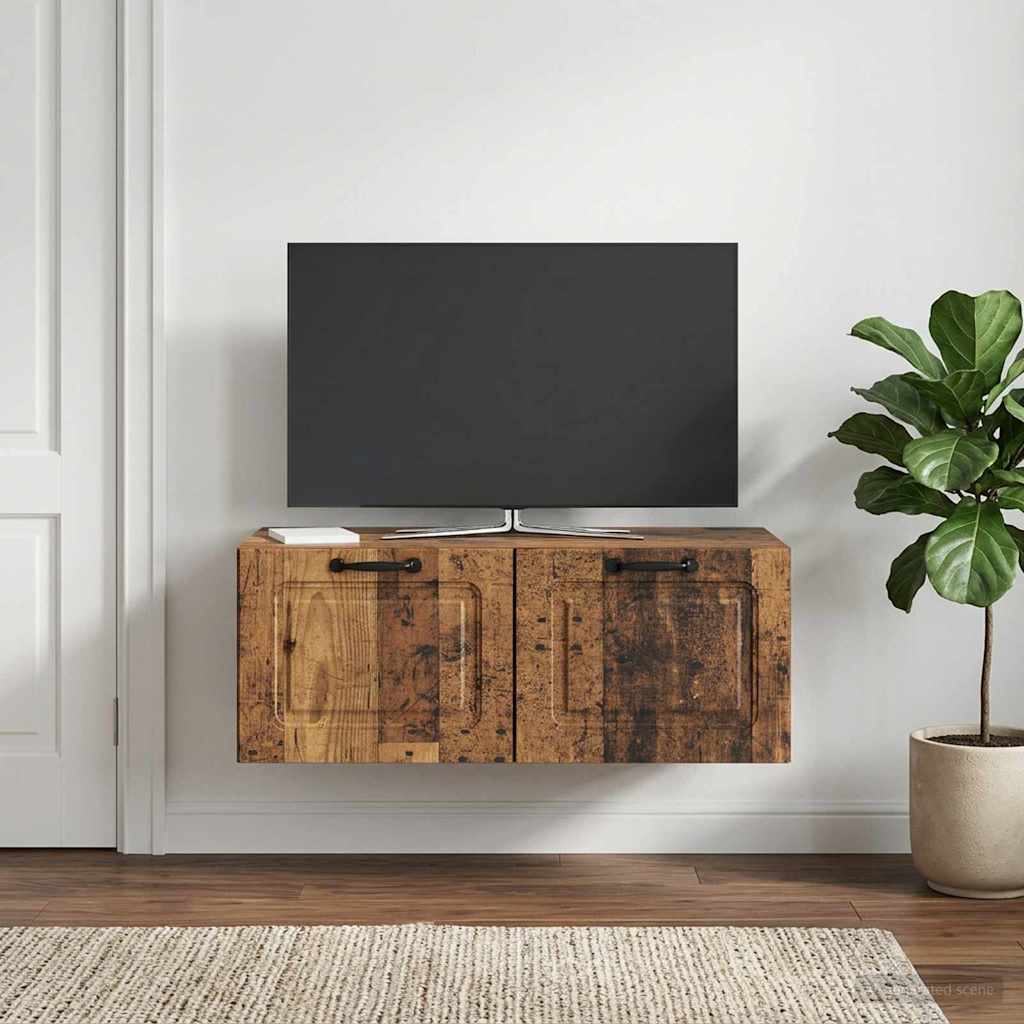 Væghængt TV-skab Gammelt træ 78,5 x 41 x 30 cm Konstrueret træ