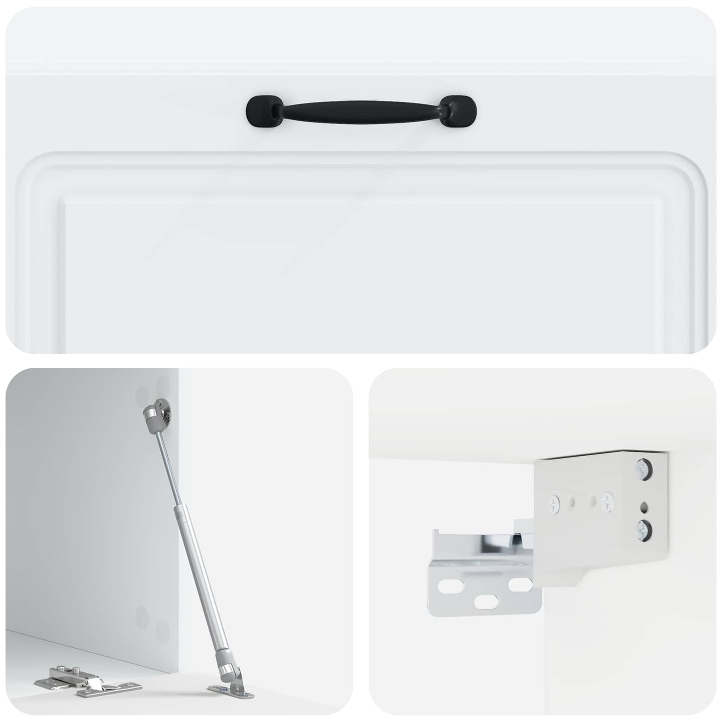 Væghængt TV-skab Hvid 98 x 41 x 30 cm Konstrueret træ