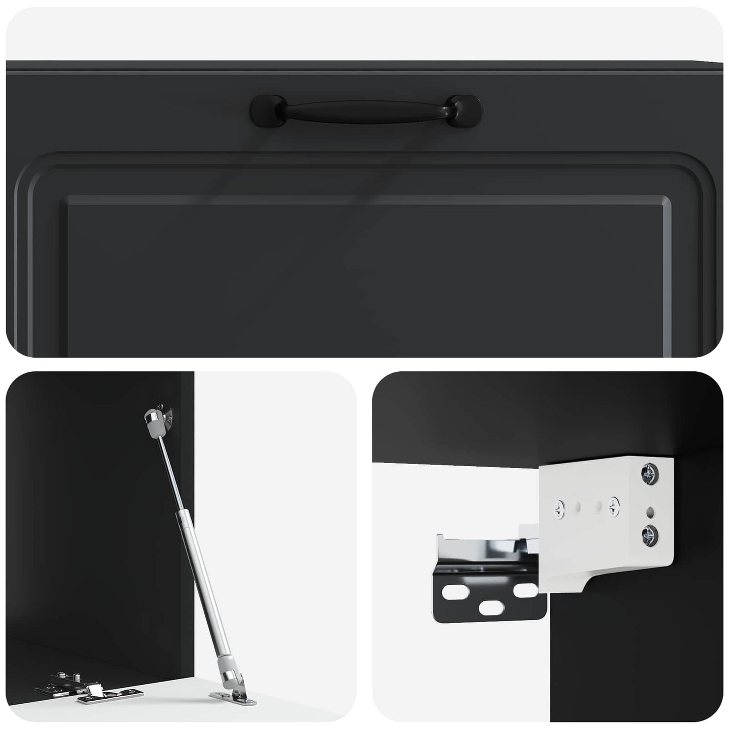 Væghængt TV-skab Sort 98 x 41 x 30 cm Konstrueret træ