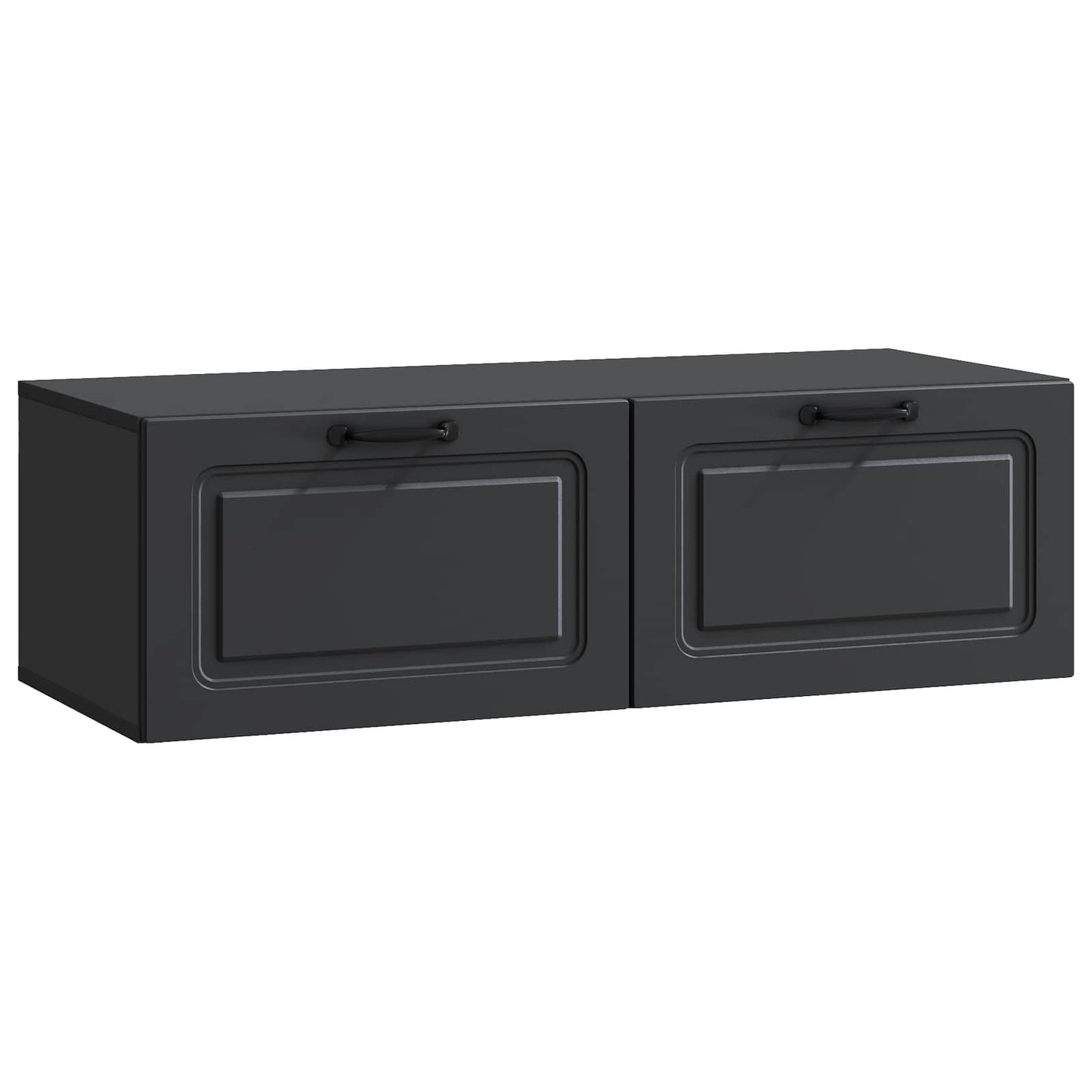 Væghængt TV-skab Sort 98 x 41 x 30 cm Konstrueret træ
