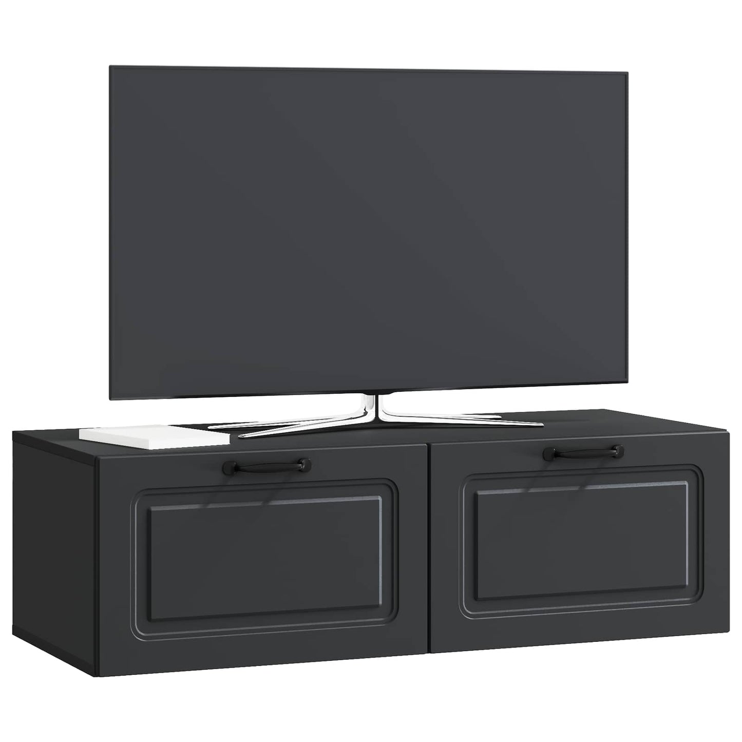 Væghængt TV-skab Sort 98 x 41 x 30 cm Konstrueret træ