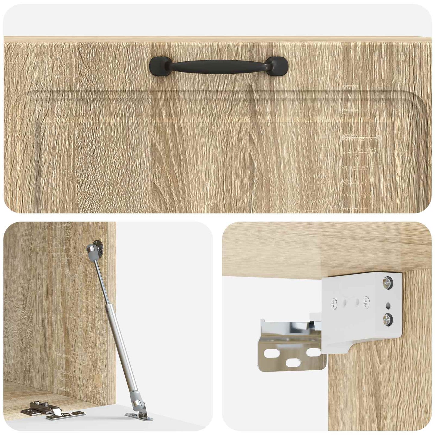 Væghængt TV-skab Sonoma-eg 98 x 41 x 30 cm Konstrueret træ