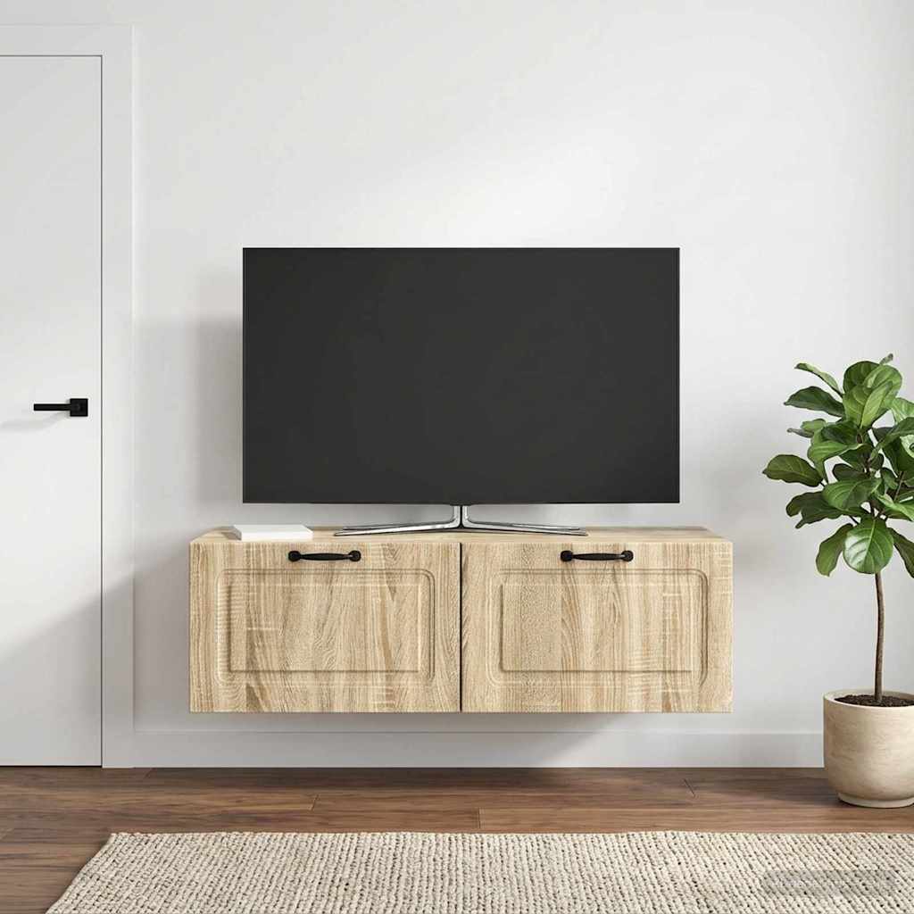 Væghængt TV-skab Sonoma-eg 98 x 41 x 30 cm Konstrueret træ
