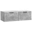 Væghængt TV-skab Betongrå 98 x 41 x 30 cm Konstrueret træ
