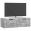 Væghængt TV-skab Betongrå 98 x 41 x 30 cm Konstrueret træ