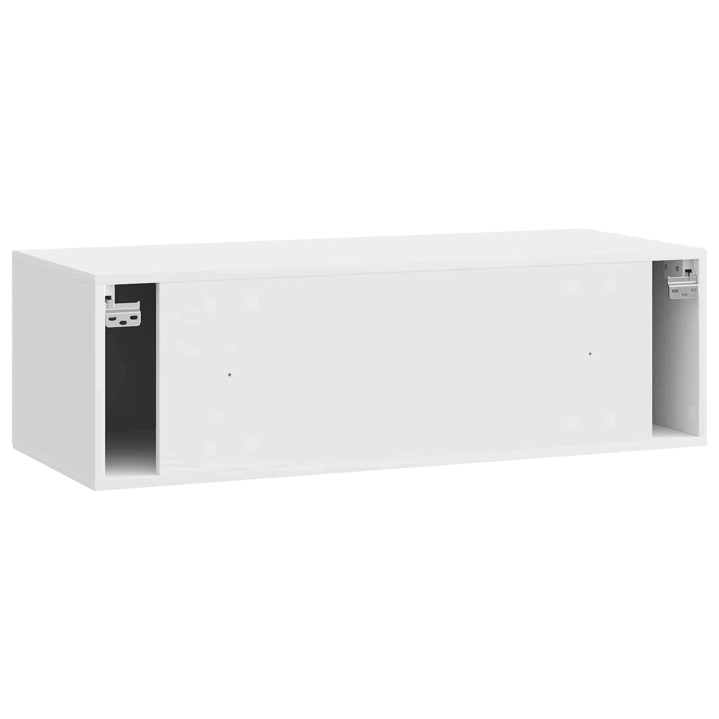 Væghængt TV-skab Hvid højglans 98 x 41 x 30 cm Konstrueret træ
