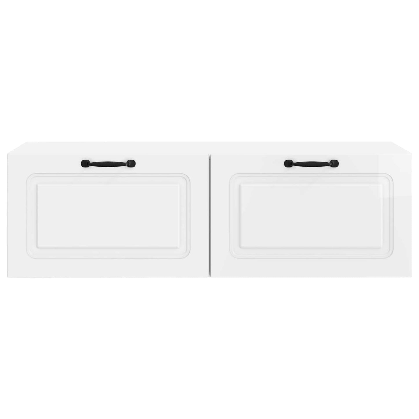 Væghængt TV-skab Hvid højglans 98 x 41 x 30 cm Konstrueret træ