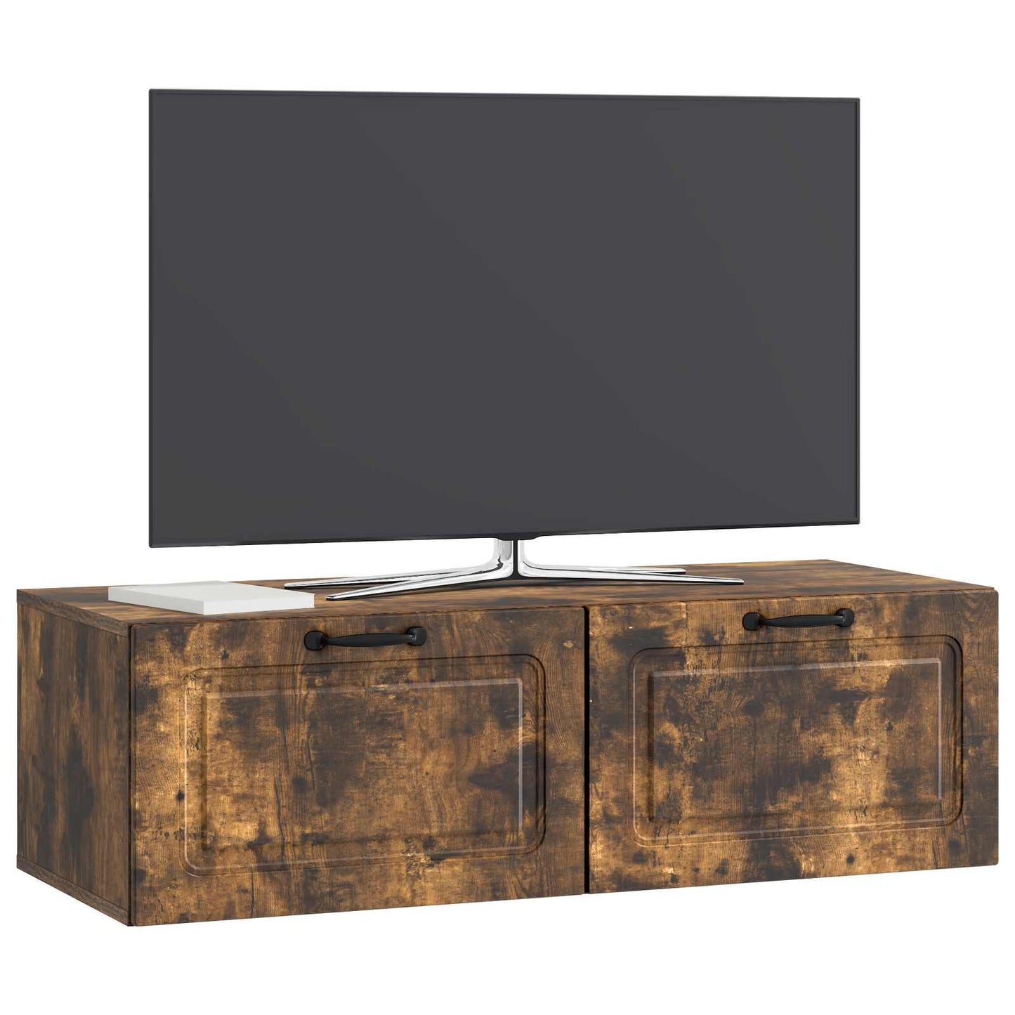 Væghængt TV-skab Røget eg 98 x 41 x 30 cm Konstrueret træ