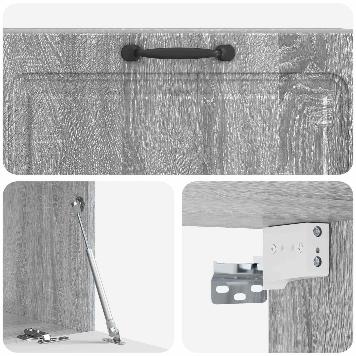 Væghængt TV-skab Grå sonoma-eg 98 x 41 x 30 cm Konstrueret træ