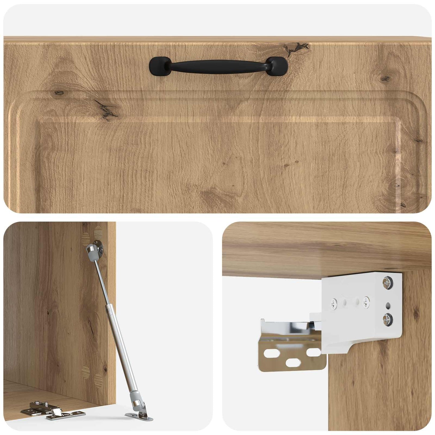 Væghængt TV-skab Artisan-eg 98 x 41 x 30 cm Konstrueret træ