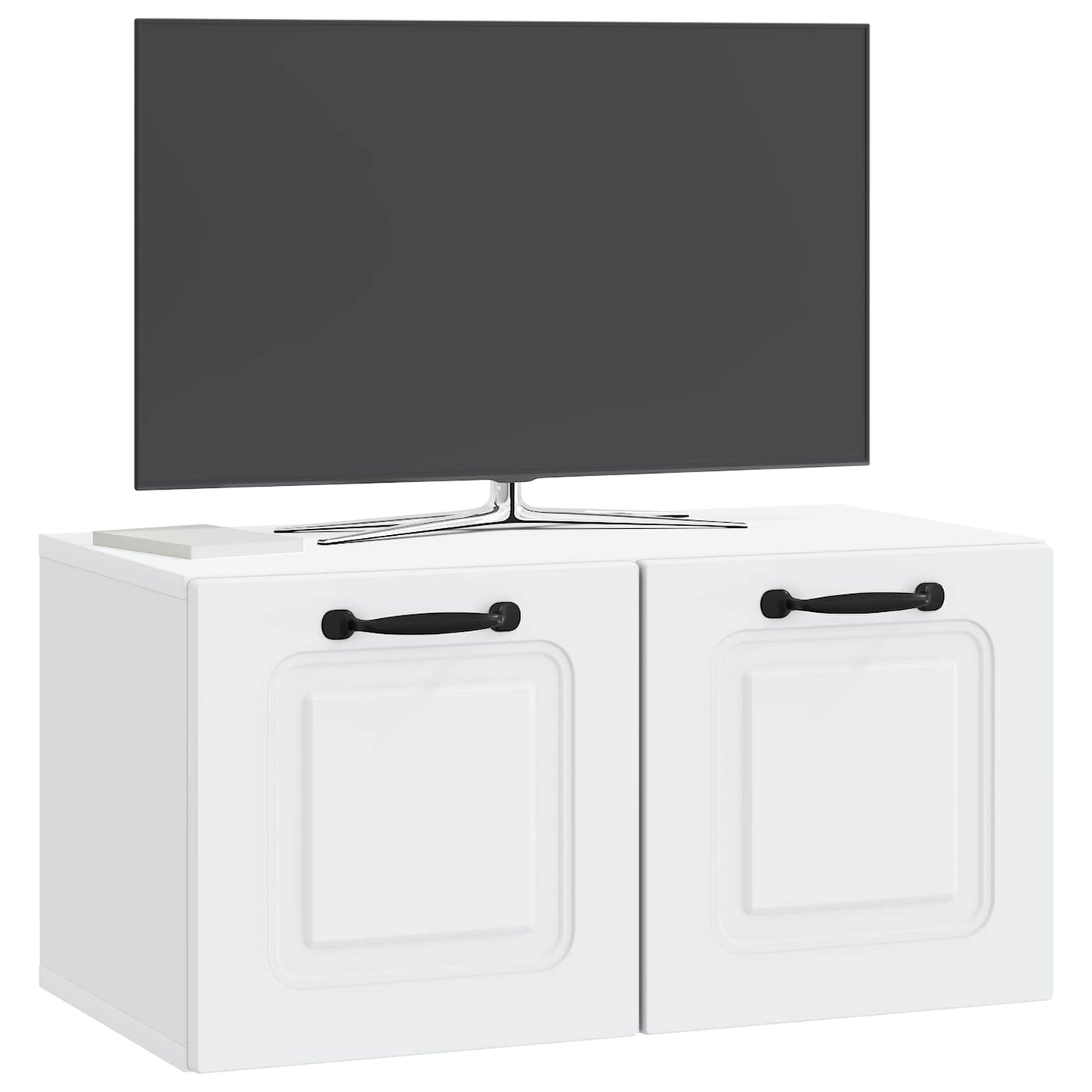 Væghængt TV-skab Hvid 59,5 x 31 x 30 cm Konstrueret træ