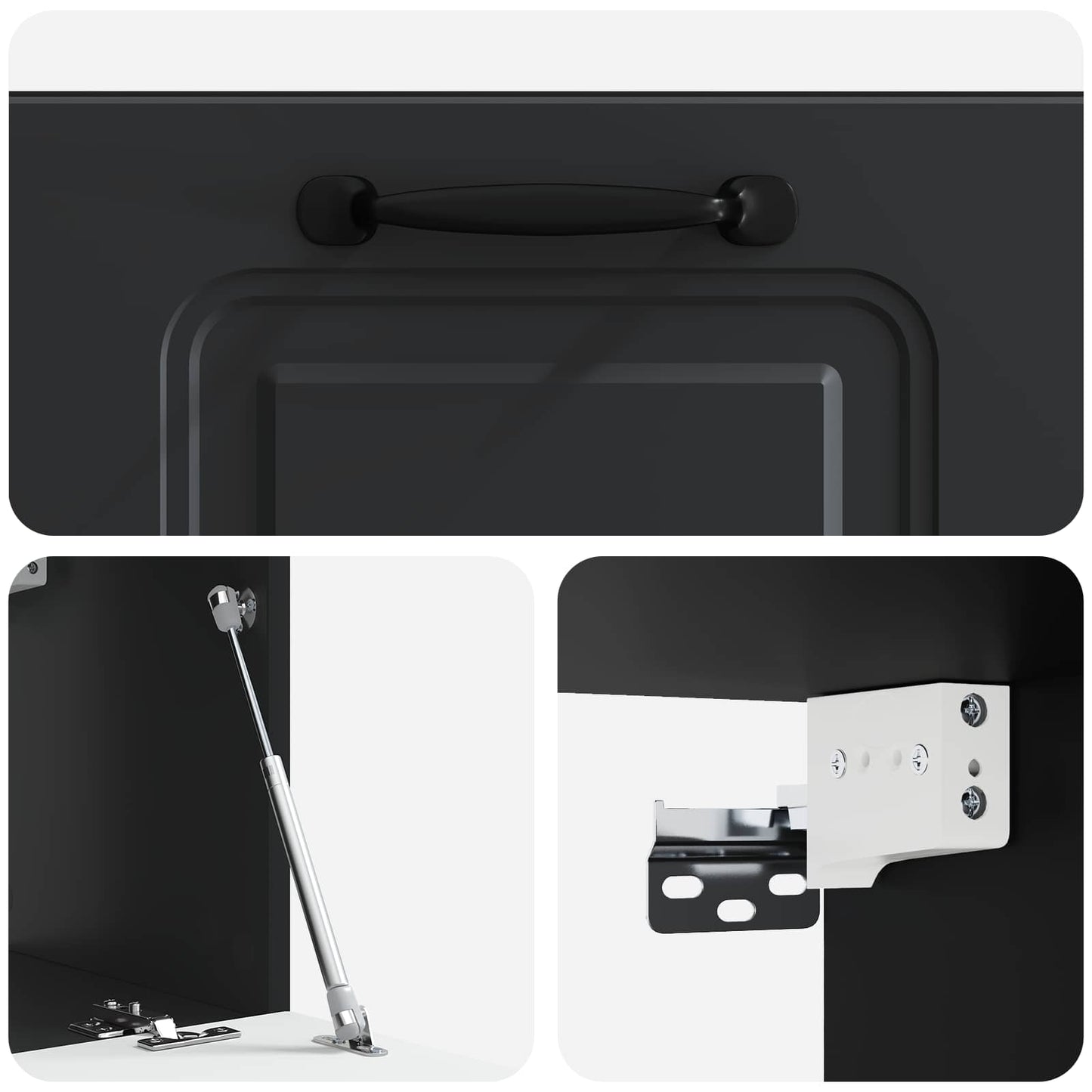 Væghængt TV-skab Sort 59,5 x 31 x 30 cm Konstrueret træ