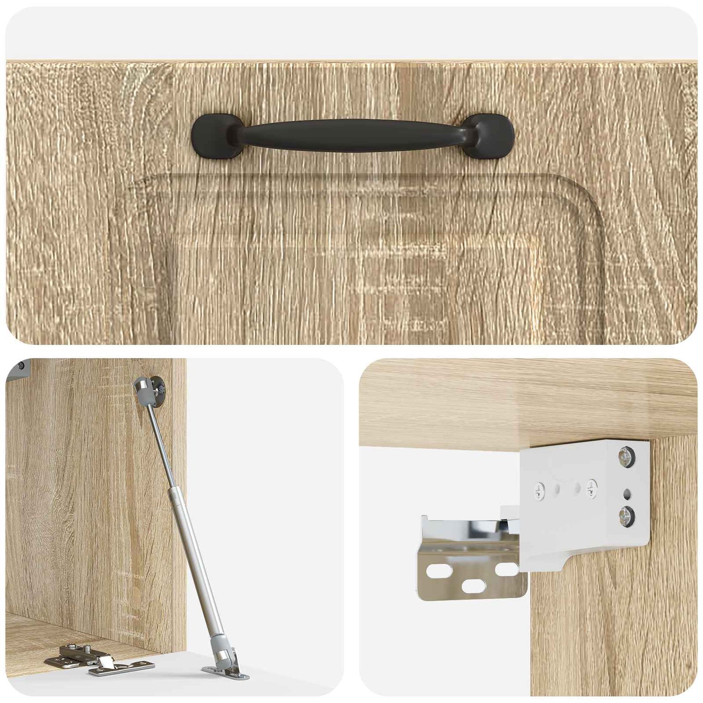 Væghængt TV-skab Sonoma-eg 59,5 x 31 x 30 cm Konstrueret træ