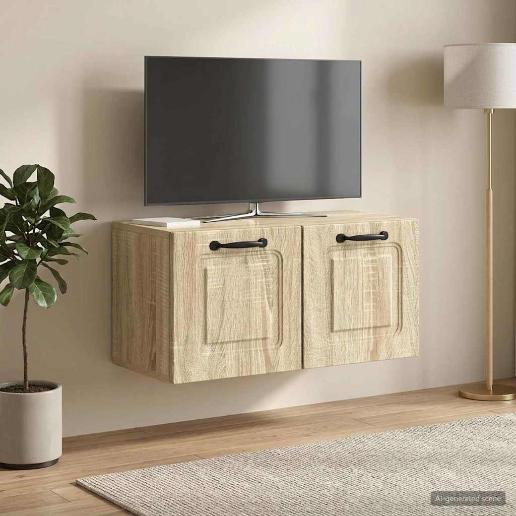 Væghængt TV-skab Sonoma-eg 59,5 x 31 x 30 cm Konstrueret træ