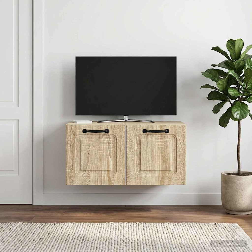Væghængt TV-skab Sonoma-eg 59,5 x 31 x 30 cm Konstrueret træ