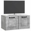 Væghængt TV-skab Betongrå 59,5 x 31 x 30 cm Konstrueret træ