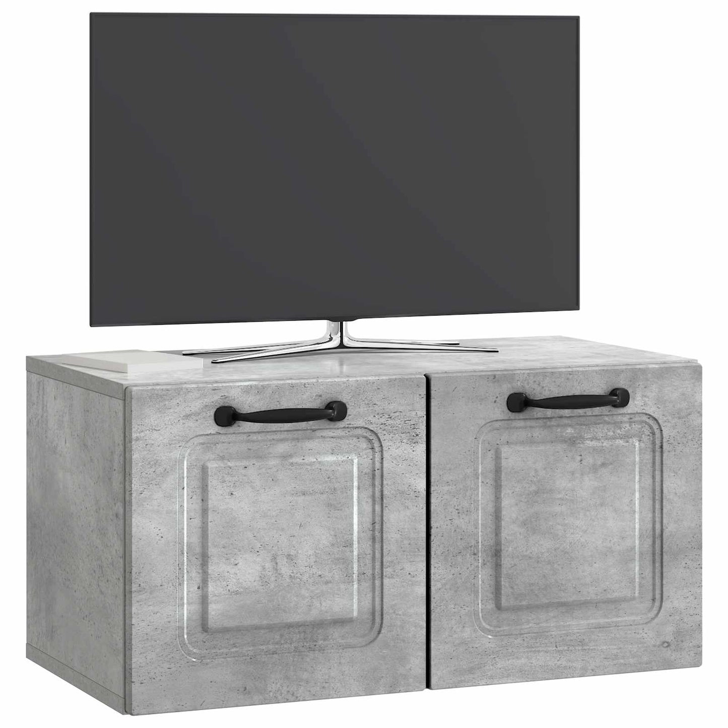 Væghængt TV-skab Betongrå 59,5 x 31 x 30 cm Konstrueret træ