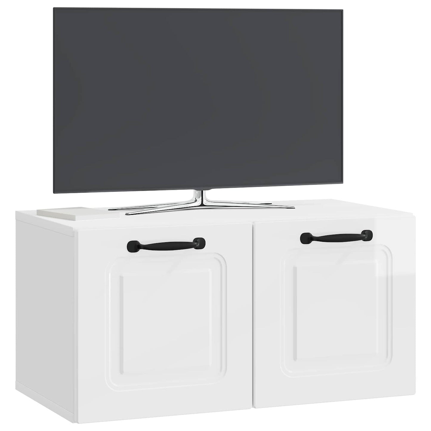 Væghængt TV-skab Vægmonteret Hvid højglans 59,5 x 31 x 30 cm