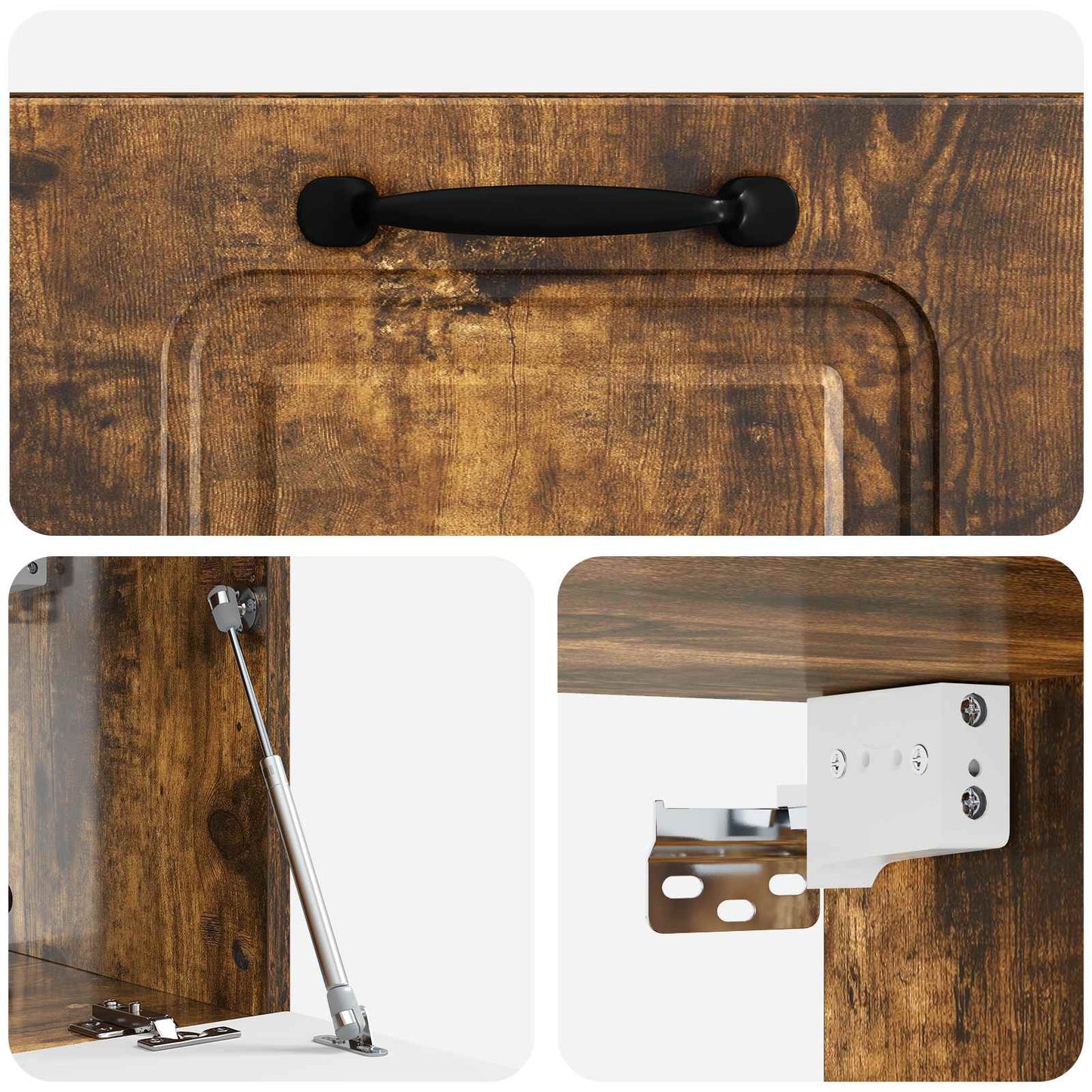 Væghængt TV-skab Røget eg 59,5 x 31 x 30 cm Konstrueret træ
